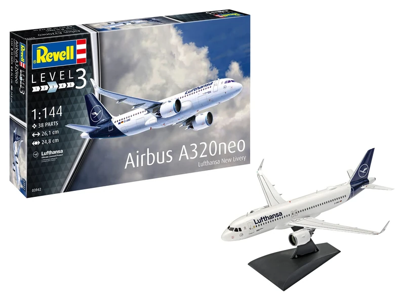 Revell 03942 Airbus A320 Neo 1:144 Scale - Unbuilt/Unpainted Plastic Model Kit