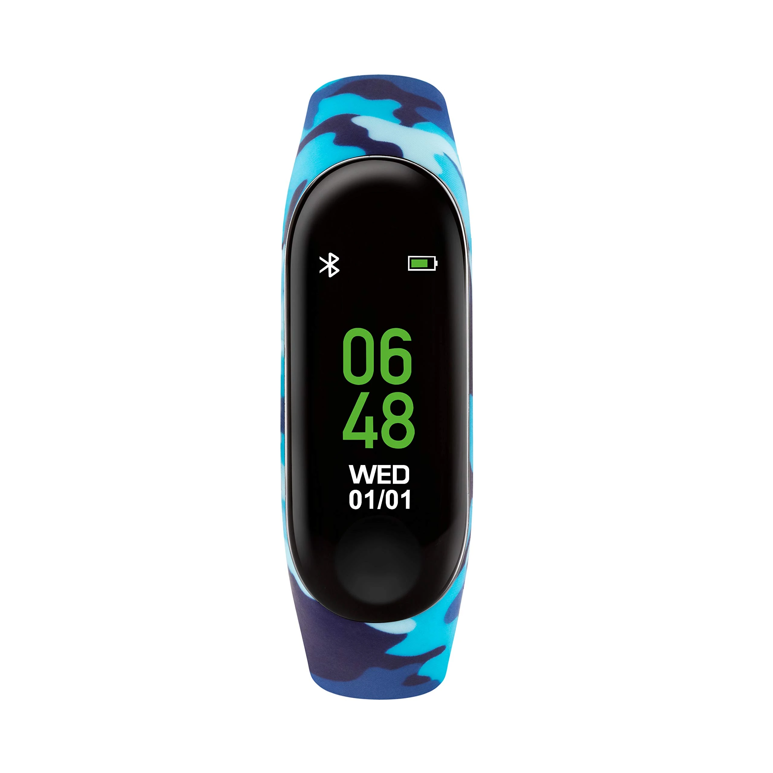 Tikkers Series 1 Kids Printed Camo Blue Silicone Strap Activity Tracker TKS01-0003