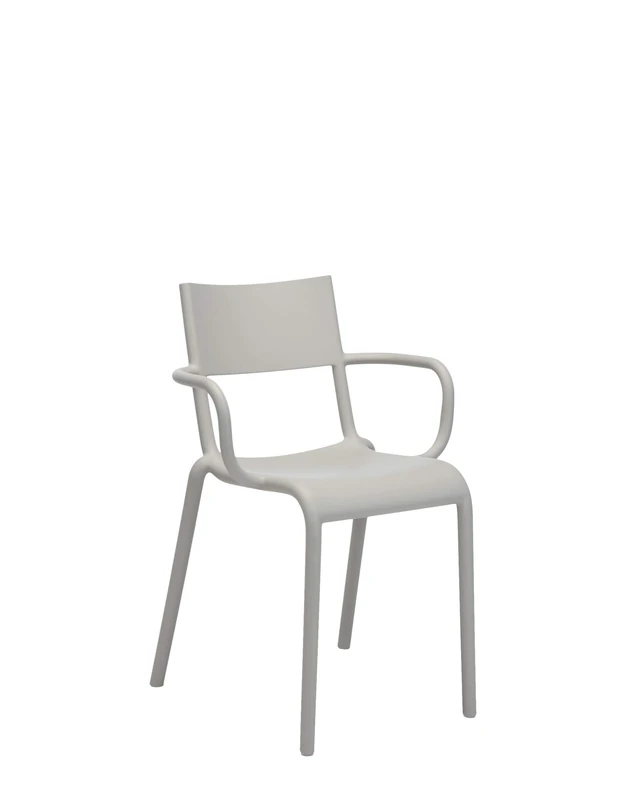 Kartell GENERIC A Chair, Plastic, Grey, 52.5 x 52 x 79 cm