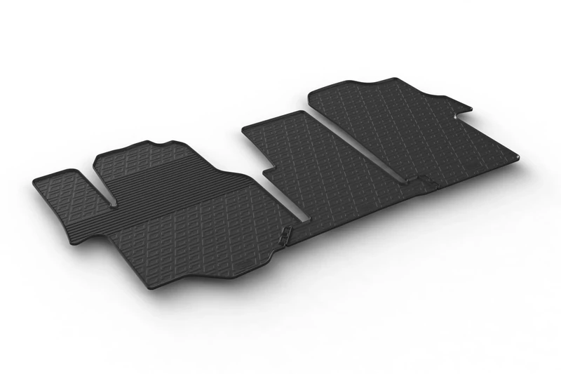 Gledring Rubber car mats set LHD compatible with Volkswagen Crafter 2017- & MAN TGE 2017- (G profile 3-pieces)