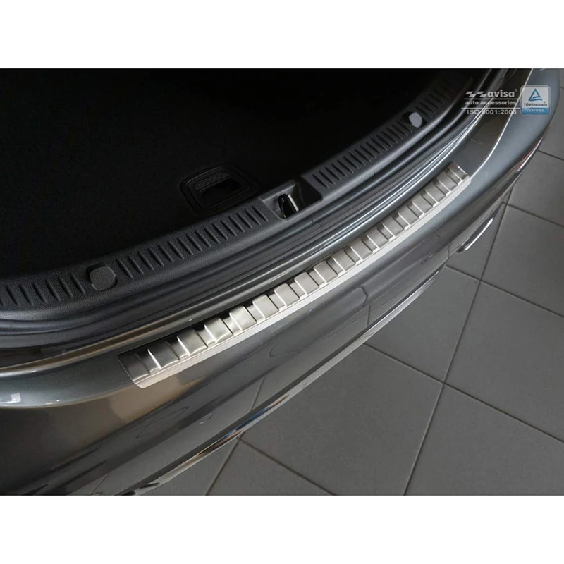Avisa Stainless Steel Rear bumper protector compatible with Mercedes E-Class W213 Sedan 2016-2020 & FL 2020-2023 'Ribs' - Image 1