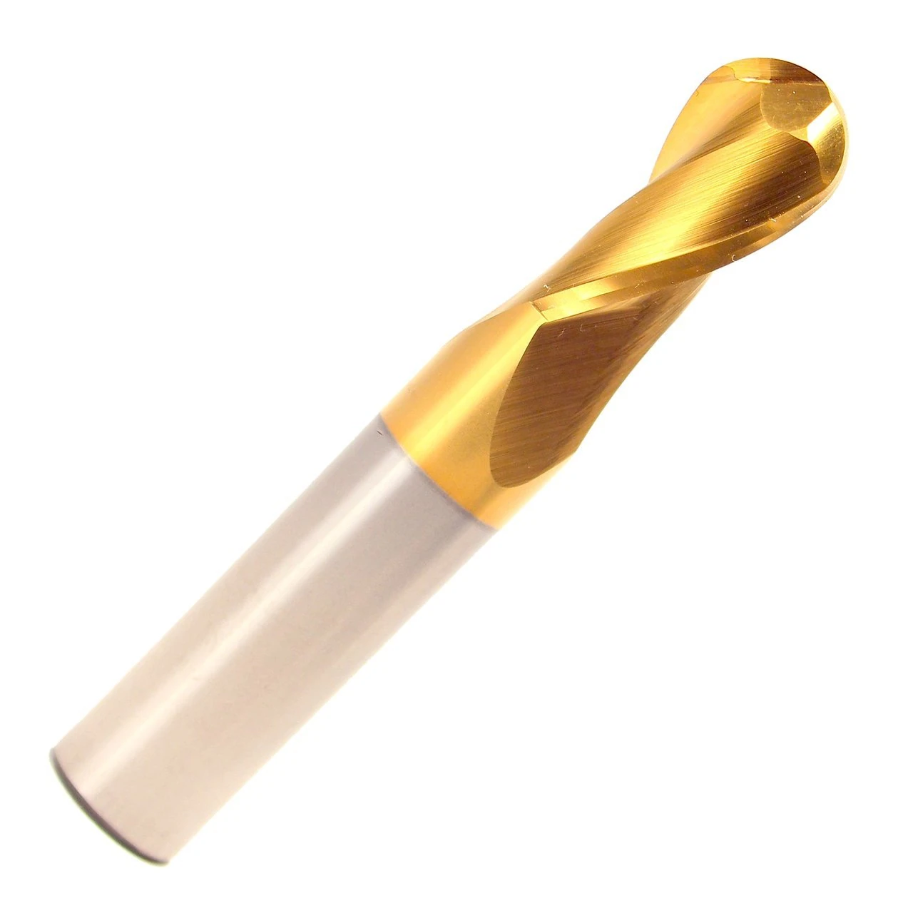 Drill America CBD 7/8" 4 Flute Carbide End Mill TIALN 2-1/4" Flute Length 5" Overall Length 7/8" Shank Single End Ball
