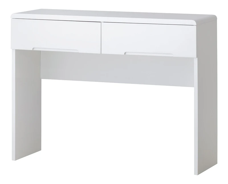 Julian Bowen Manhattan Dressing Table With 2 Drawers - High Gloss White Tables