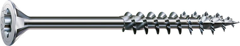 SPAX 191010802605 Wood Screws, 8.0 x 260 mm, Pack of 50, T-Star Plus, Countersunk Head, Partial Thread, 4CUT, WIROX A3J, 0191020802605, Silver, 10