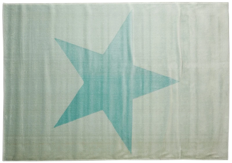 Aratextil Estela Children's Rug, Acrylic, Turquoise, 140 x 200 x 30 cm