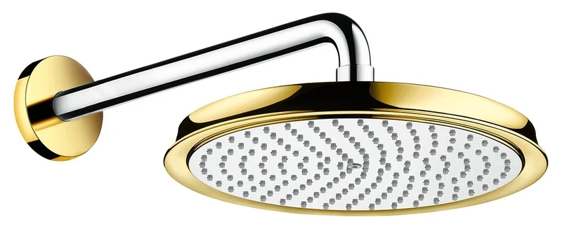 hansgrohe Raindance Classic 240 Air Overhead Shower, Shower Arm, 1 Spray, chrome/gold-optic