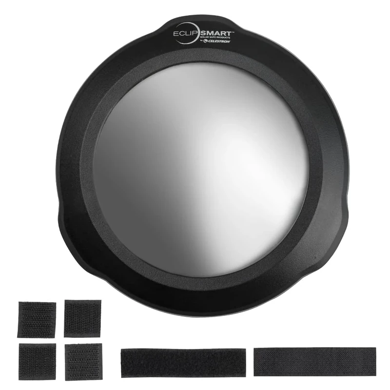 Celestron 94243 EclipSmart Solar Eclipse Telescope Filter – ISO 12312-2 Compliant, Secure Fit with Solar Safe Film, Works with 6” Schmidt-Cassegrain Telescopes, Black - Image 1