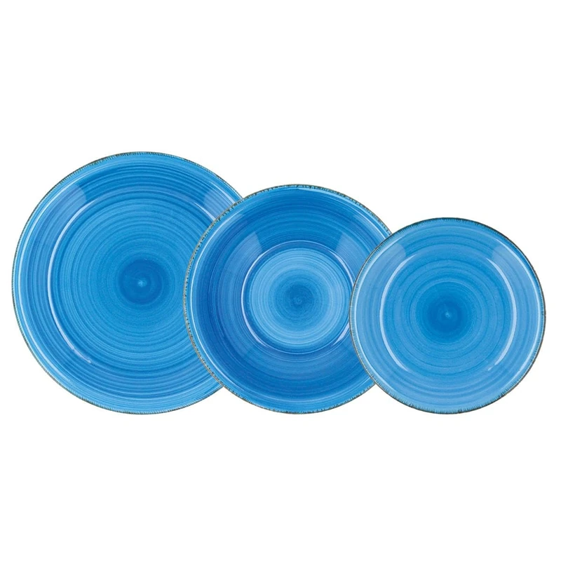Quid Vita 18 Piece Tableware, Ceramics, Blue, 32 x 30 x 30 cm