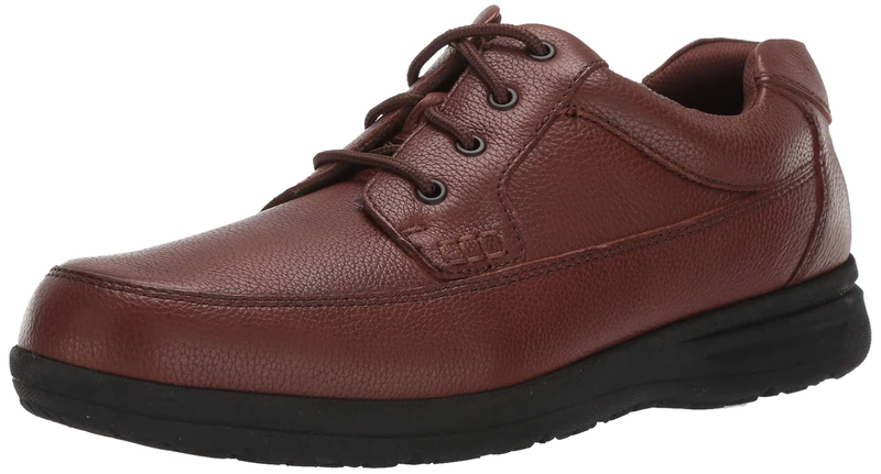 Nunn Bush Men's Cam Moc Toe Casual Lace-up with Comfort Gel and Memory Foam, Cognac, 8 UK
