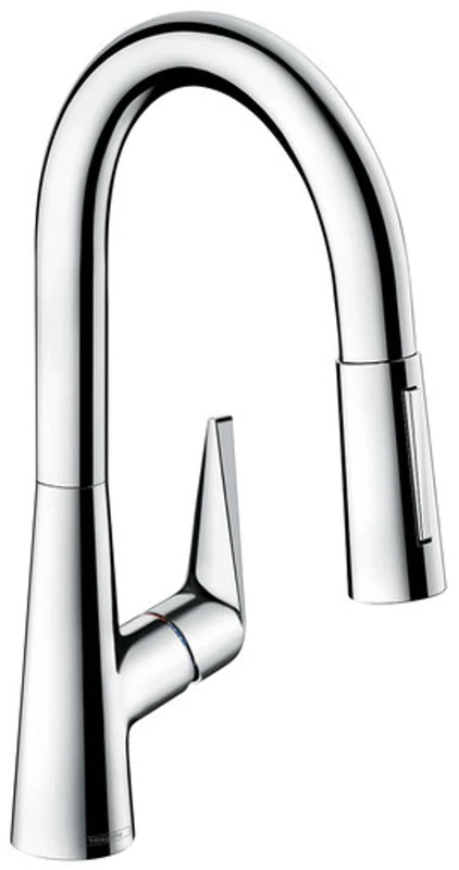 hansgrohe M5116-H160 Kitchen Tap 160, Pull-Out Spray, Hose Box, 110°/150° Swivel Range, chrome
