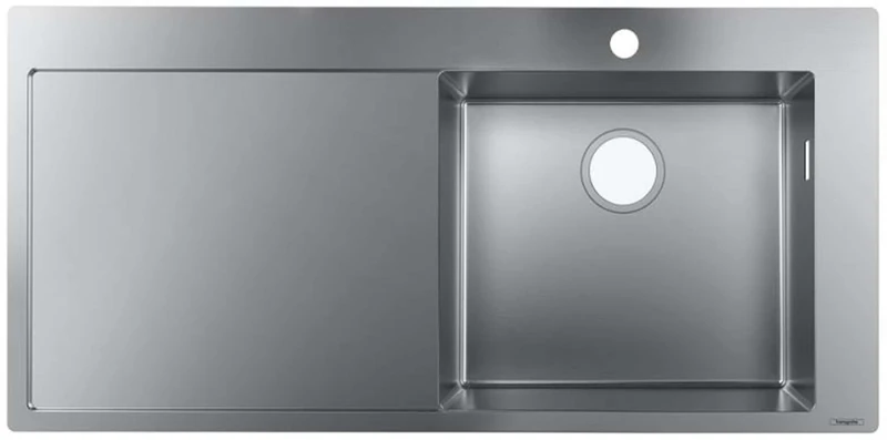 hansgrohe S715-F450 Built-In Sink 450 with Drainboard, stainless steel