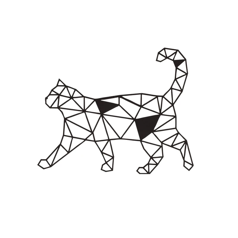 Homemania Wall Decoration, Steel, Black, 46 x 0.15 x 37 cm