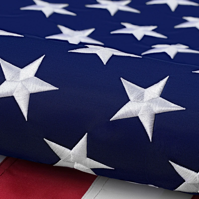 American Flag: Longest Lasting US Flag Made From Nylon - Embroidered Stars - Sewn Stripes - UV Protection Perfect for Outdoors! USA Flag (6x10 ft)