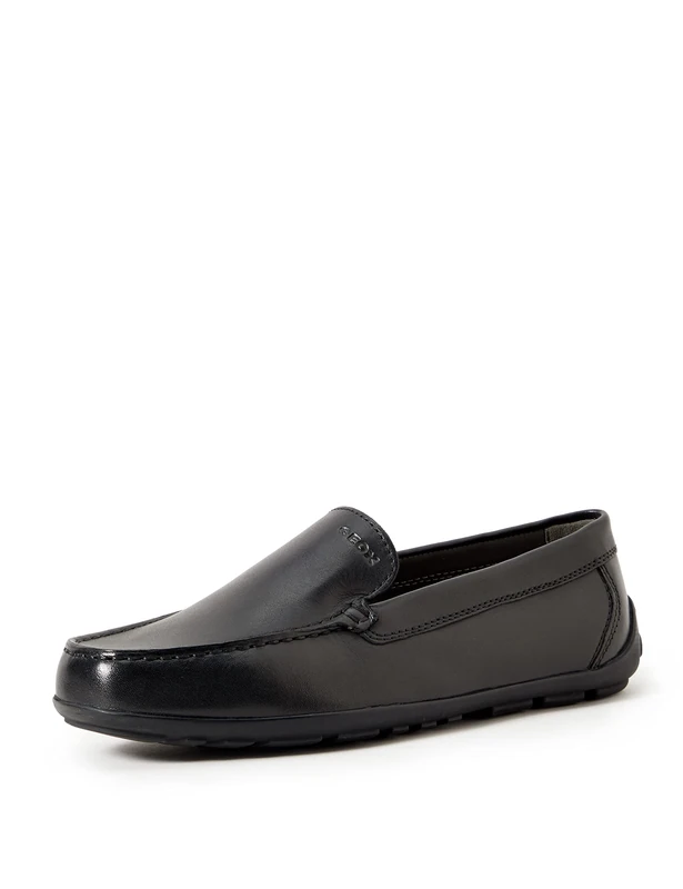 Geox Boys J New Fast Boy B Moccasins, Black, 9 UK - Image 1