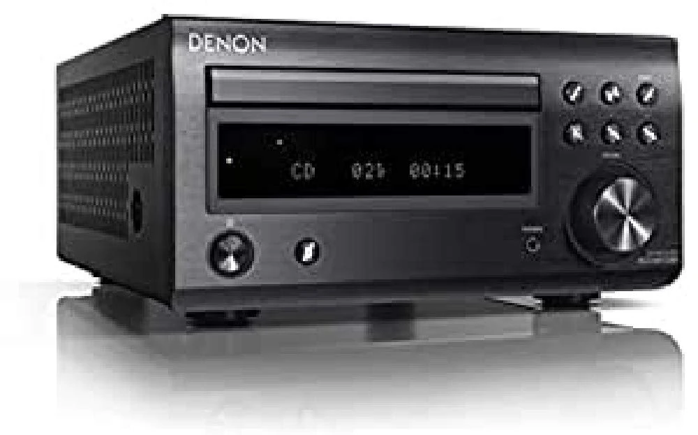 Denon RDCM41DAB Hifi Receiver with CD Player, Audio Receiver for HiFi, Bluetooth, 2x30W + Subwoofer PreOut, FM Radio / DAB / DAB+ Tuner, 2x Digital Optical Input & 1x Headphone Output - Black