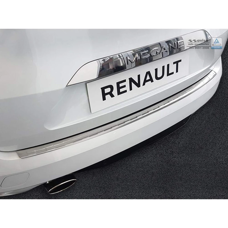 Avisa Stainless Steel Rear bumper protector compatible with Renault Megane IV Grandtour 2016-2020 & FL 2020- 'Ribs'