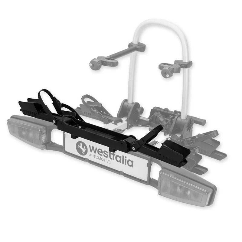 Westfalia bike rail extension with quick release – Third bike extension – Compatible with Westfalia bikelander, bikelander classic and BC 60 (Version 2018), black