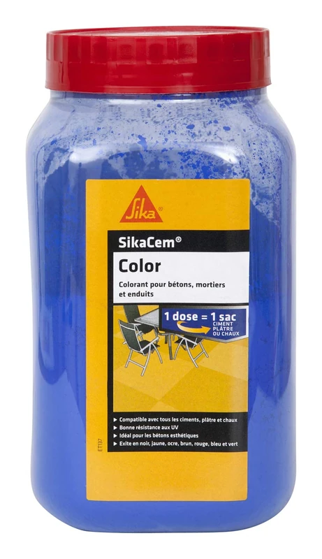 sikacim Color – Powdered Dye for Concrete, Plaster and Lime, Blue, 73598 - Image 1