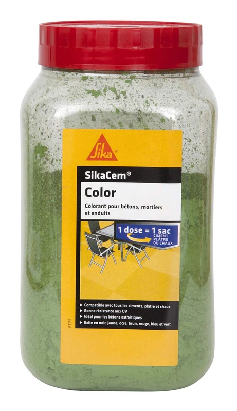 sikacim Color – Powdered Dye for Concrete, Plaster and Lime, Green, 73606