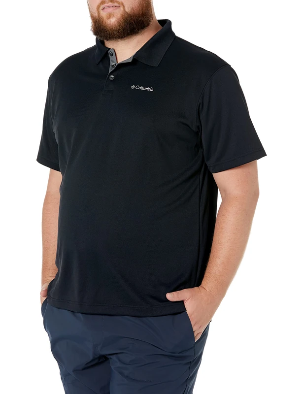 Columbia Men's Utilizer Polo Polo Shirt, Black, Size L