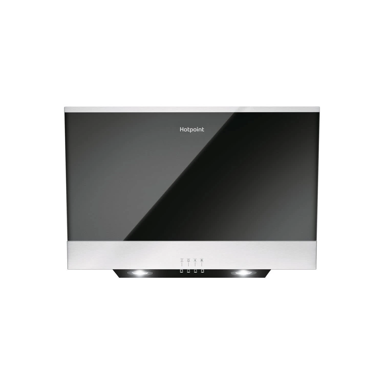 Hotpoint 60cm Angled Cooker Hood - Black