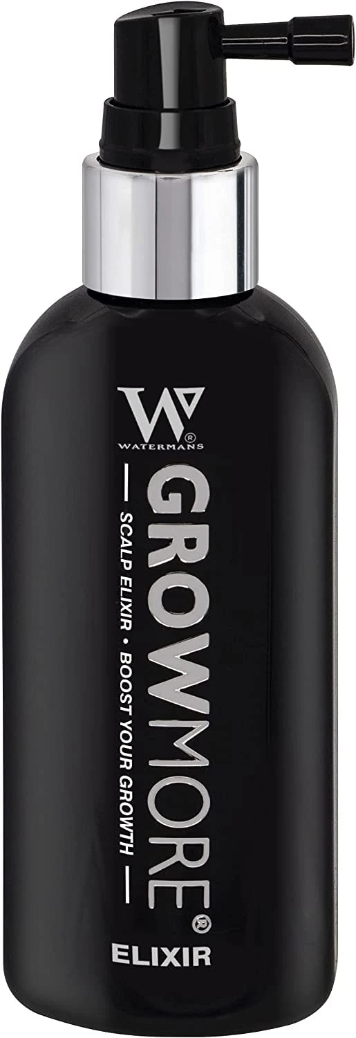 Watermans Grow More Elixir: Hair Growth Serum, Leave-In Scalp Treatment for Hair Loss & Thickening Hair. Boost Growth for Both Women & Men