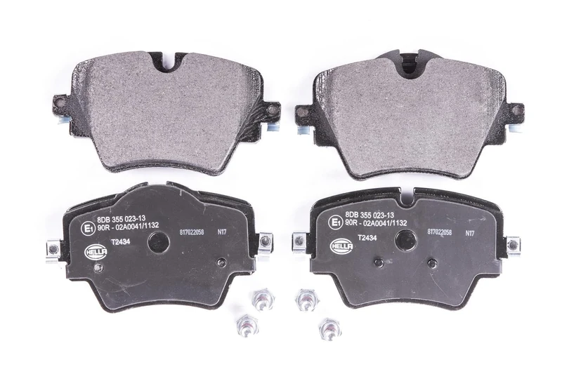 HELLA 8DB 355 023-131 Brake pad set - prepared for wear indicator - T2434 - for e.g. BMW / MINI