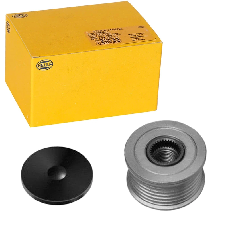 HELLA 9XU 358 038-461 Alternator Freewheel Clutch - Thread Size: M16x1,5 - Number of grooves: 6 - with cap