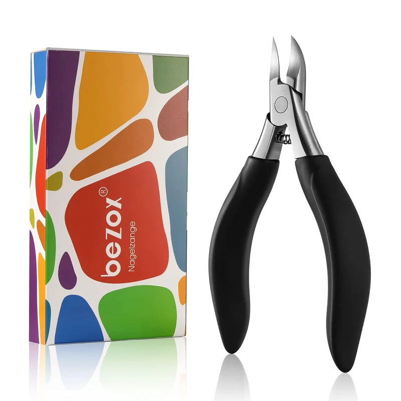 BEZOX Heavy-Duty Toe Nail Clippers - Soft Grip, Curved Edge, Gift Box