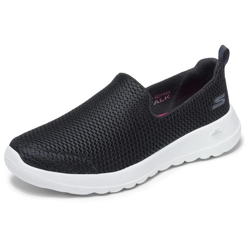 Skechers Women's Go Joy-15600 Walking Shoe, Black White, 3.5 UK