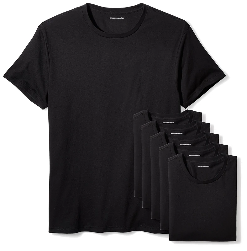 Amazon Essentials Men's Shirt, Black, Medium