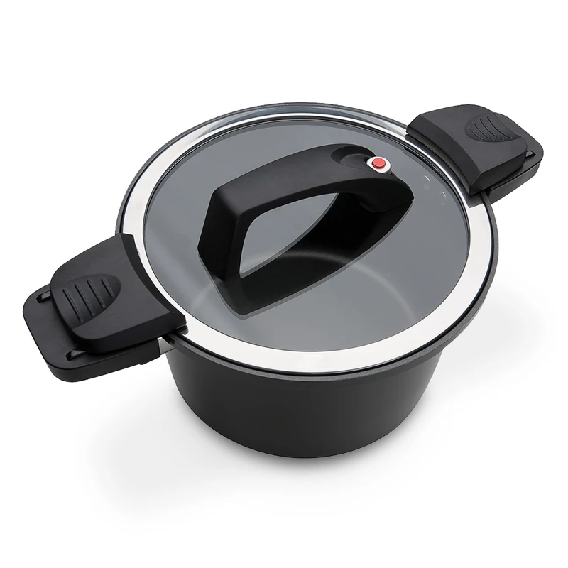 GSW Stahlwaren GmbH Energy Saving Pot, Black, 24 x 16 cm, 6 L, Aluminium, 6 Litre