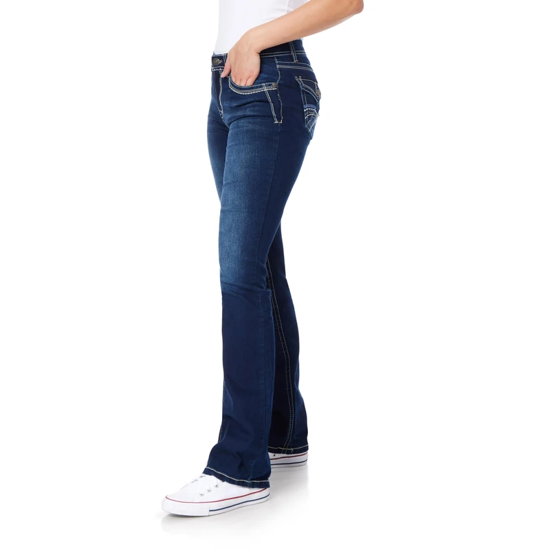 WallFlower Womens Juniors Classic Legendary Stretch Bootcut Denim Jeans Long 3 Long Amy