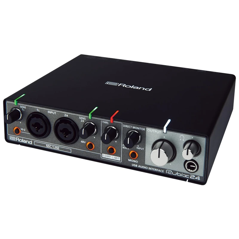 Roland Rubix24 2-In/4-Out USB Audio Interface | High-Resolution Audio | Record with Mics, Guitars, Keys & More | Compact & Durable Build | Compatible with Mac, PC & iPad | Expanded I/O Features
