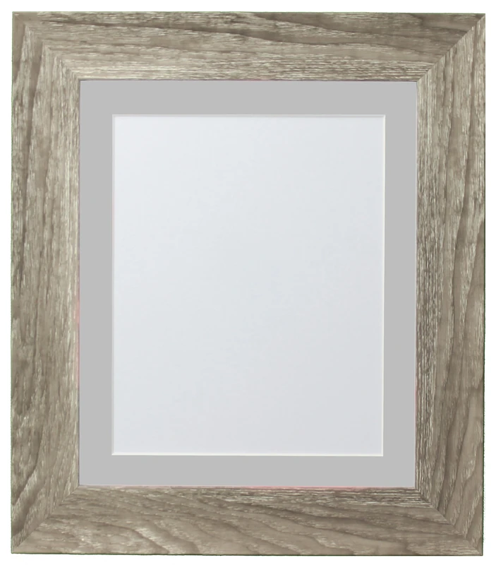 FRAMES BY POST Hygge Picture Photo Frame, Plastic Glass, Grey Ash with Light Grey Mount, 60 x 80 Image Size 50 x 70 cm