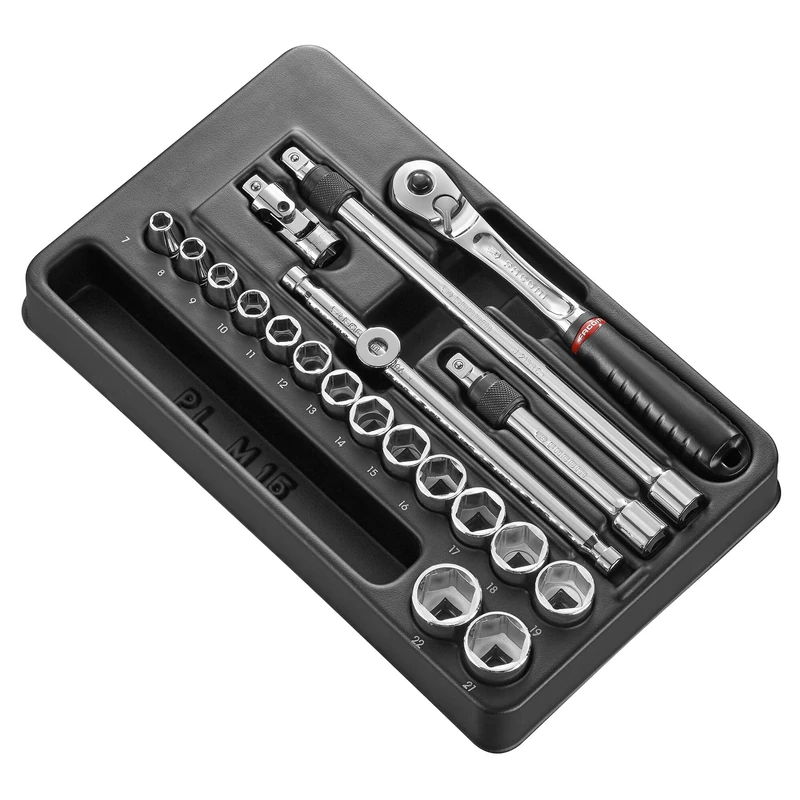 Facom MOD.JL171-36 Module 6-Piece Locking Ratchet Sockets, Multi-Colour, 3/8-Inch