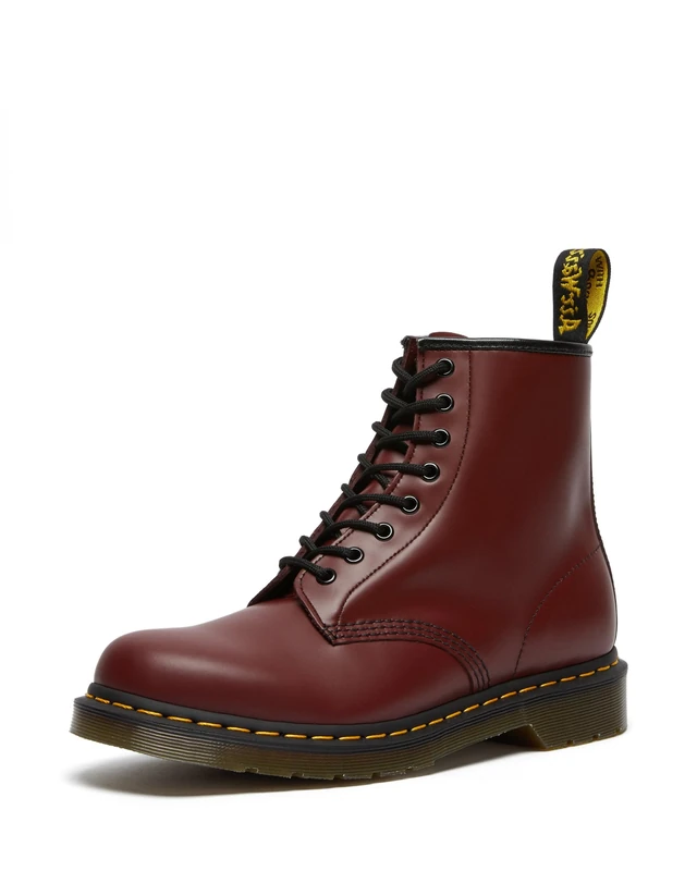 Dr. Martens Men's 8 Eye Boot Sneaker, Cherry Red Smooth, 5 UK