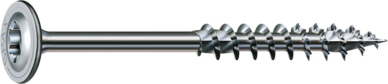Spax Wood Screw 10.0 x 450 mm, 25 Pieces, T-Star plus, Flat Head, Partial Thread, 4CUT, WIROX A3J, 251011004505 - Image 1