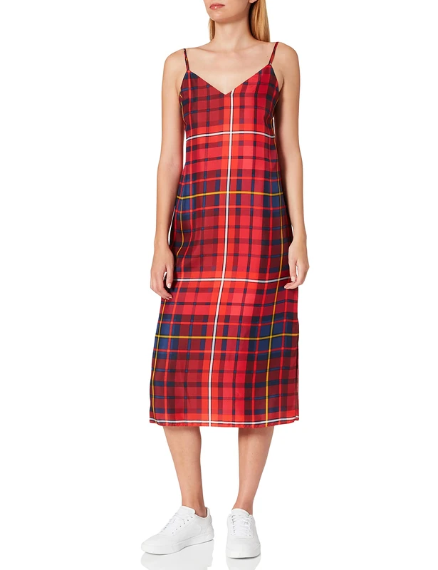Tommy Hilfiger #TOMMYNOW Women's Jennifer Silk Twill Slip Dress, Red, 6 - Directly Off The Runway - Image 1