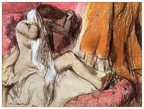 ArtPlaza Degas Edgar-Seated female nude on a chaise lounge Decorative Panel, Wood, Multi-Colour, 80 x 1.8 x 60 cm