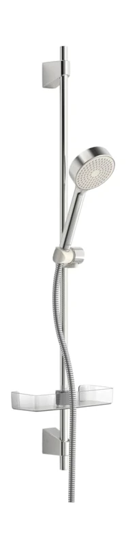 Hansa Basic Jet/Shower Set Wall Shower Rail Set + Wall Mount + Tool, Hand Shower, Hose, Slide Bar, Soap Dish | 920 mm Diameter Shower Head Diameter 95 mm, 1 Jet, Shower Hose 1750 mm