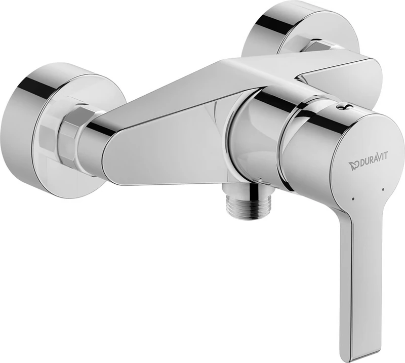 Duravit B24230 B.2 Single-Lever Shower Mixer Tap Surface-Mounted for 1 Consumer with Ceramic Mixing System, Chrome