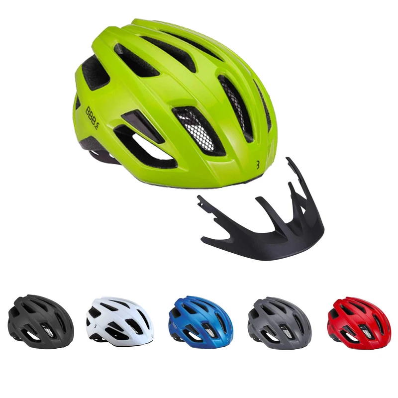 BBB Cycling Unisex's helmet Kite, Matt Neon Yellow, L (58-61cm) - Image 1