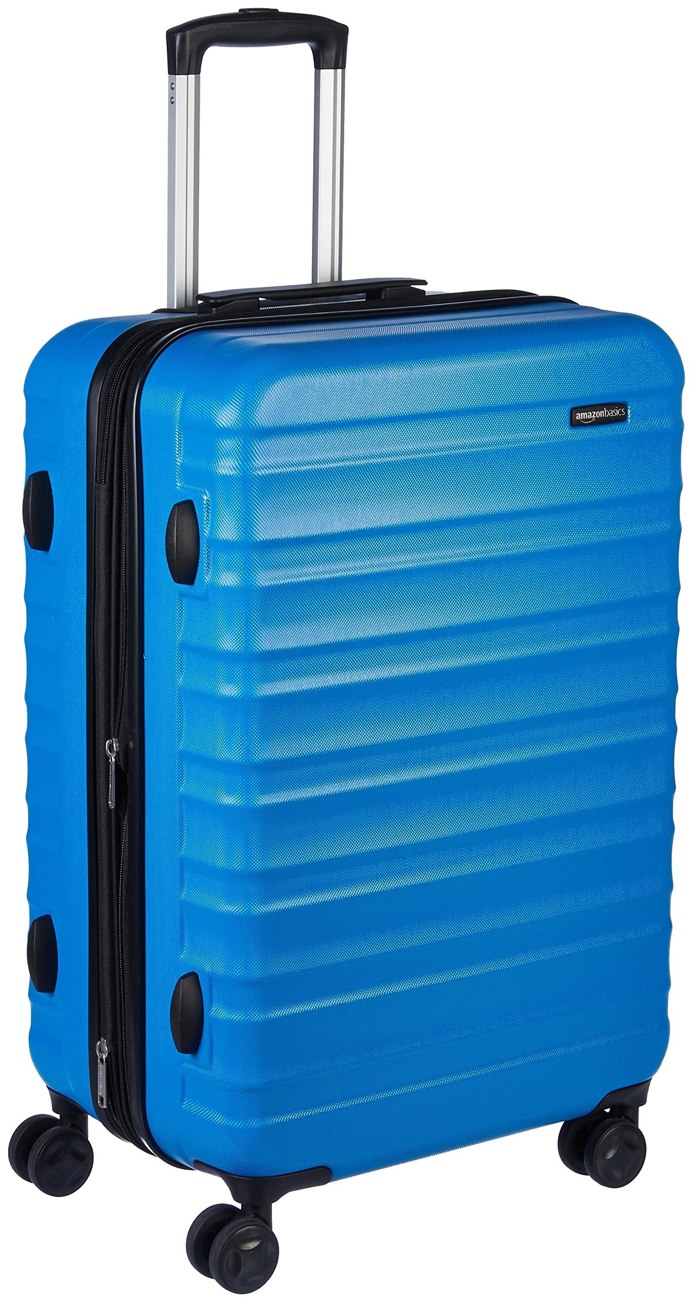 Amazon Basics Hardside Luggage ABS Hard-Shell Spinner/Suitcase with 4 Wheels, 68 cm, Light Blue