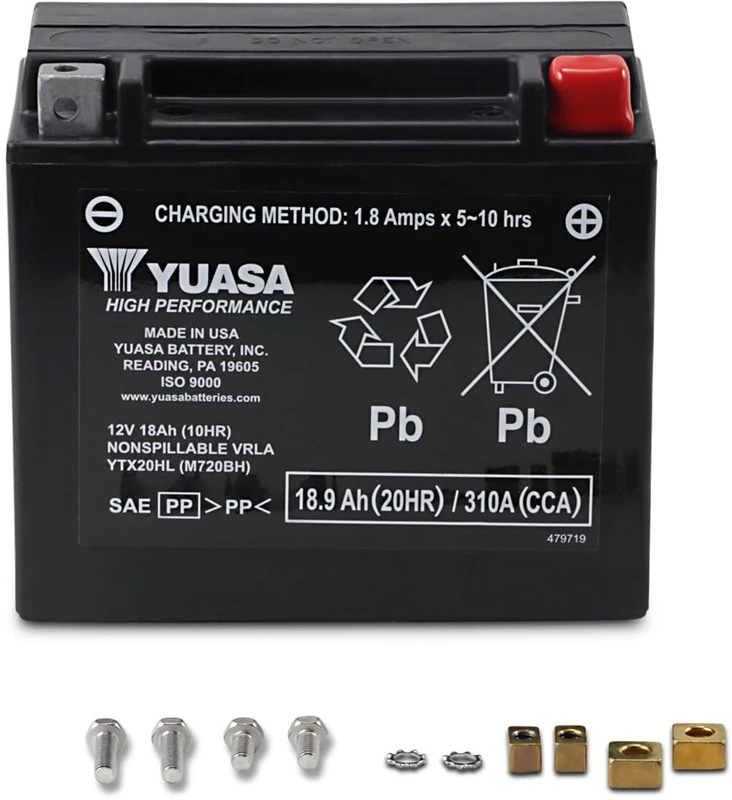 Yuasa 212721 Battery YTX20HL-BS