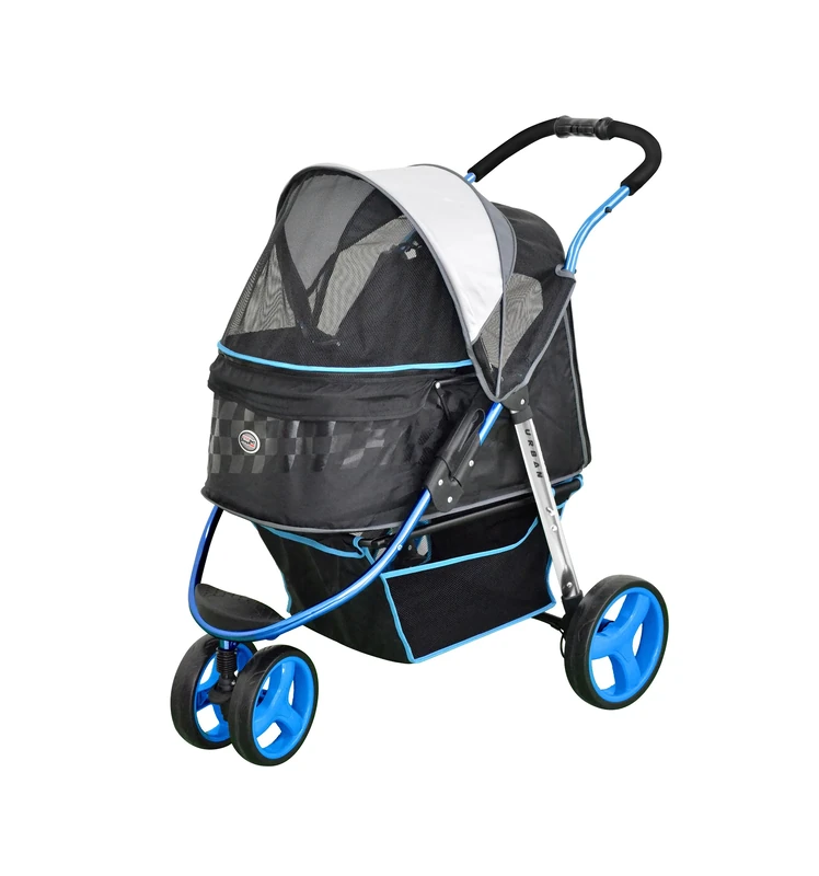 Innopet Pet Stroller,ips-065/B Urban Blue, Dog Carrier, Trolley, Comfort EFA Buggy. Foldable pet buggy, pushchair, pram for dogs and cats.