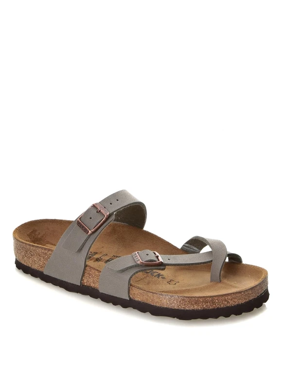 Birkenstock MAYARI Birko-Flor Nubuck, Women’s Flip Flop Sandals, Grey (Stone), 4.5 UK (37 EU)