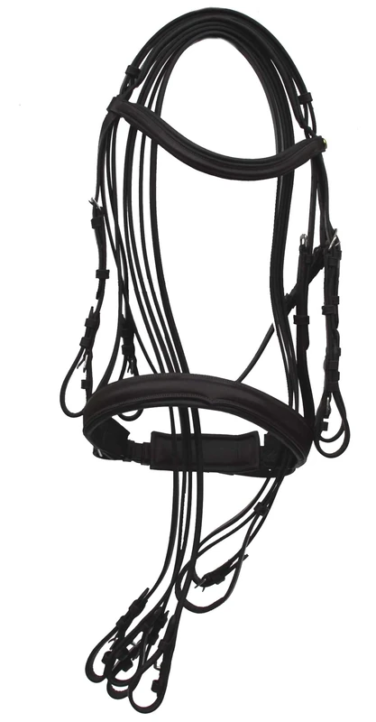 Rhinegold Anatomic Double Bridle - Full - Havana