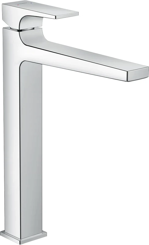 hansgrohe Metropol Basin Tap 260 with Lever Handle, for Wash Bowls, Push-Open Waste, chrome