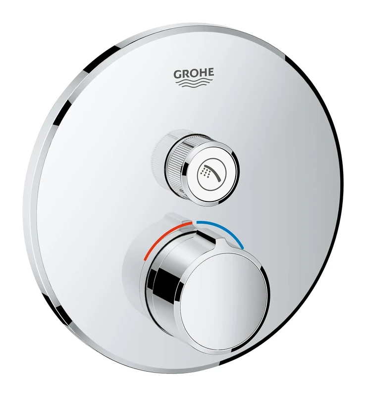 GROHE Smartcontrol Concealed Mixer for Shower, with One Valve, Round Shape, Chrome Finish Made In Germany 29144000